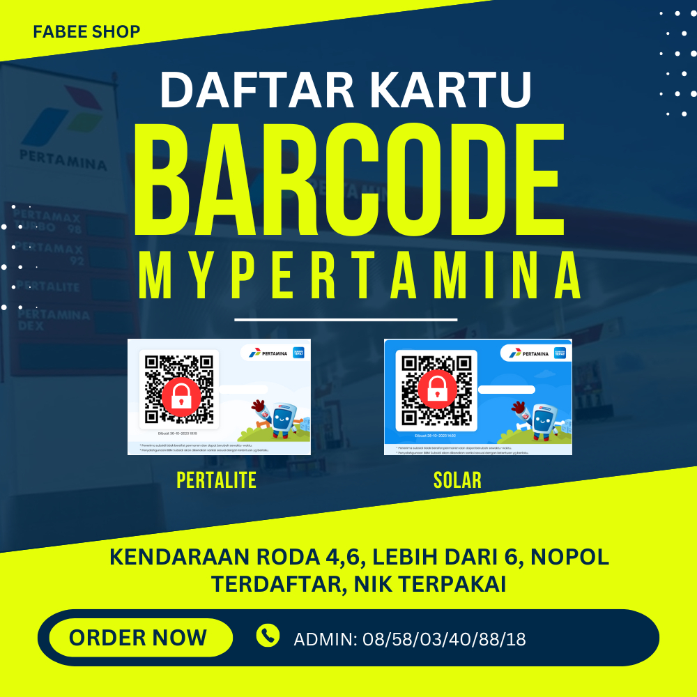 

Dafttar Kartu Barcode Mypertamina / Kartu QR Code Subsidi Mypertamina