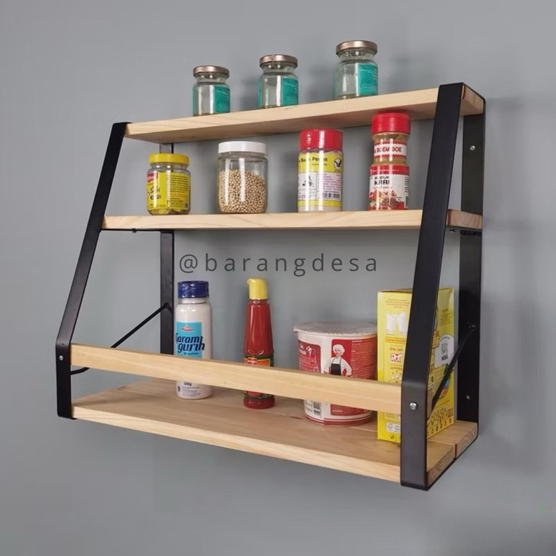 Rak Bumbu Dapur Dinding - Rak bumbu dapur serbaguna - rak dinding buku
