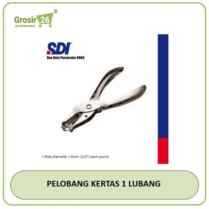 

(1 pcs) pembolong kertas 1 lubang / punch one hole pervorator sdi 0803