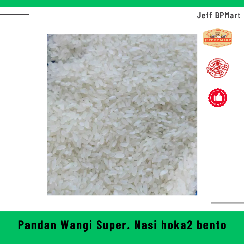 

Kode 1 - Pandan Wangi Super 1Liter . Nasi hoka2 bento
