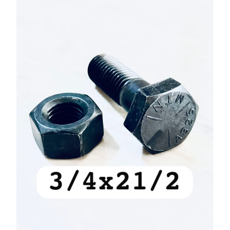baut mur baja A325 3/4x21/2 kunci 32