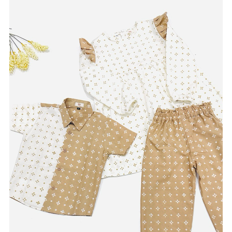 batik couple warna cream