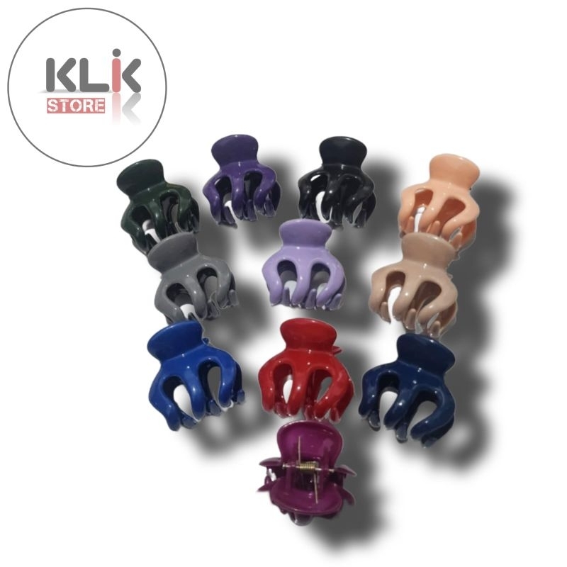Jedai Jepit Rambut Cakar 3 5cm / Warna Glossy Metalik