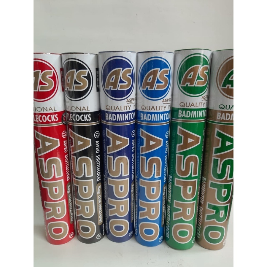 ASPRO Kok Badminton Shuttlecock Warna Biru Muda & Orange