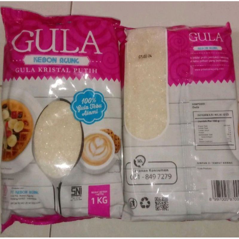 

gula kebon agung kemasan 1kg paket 6kgl