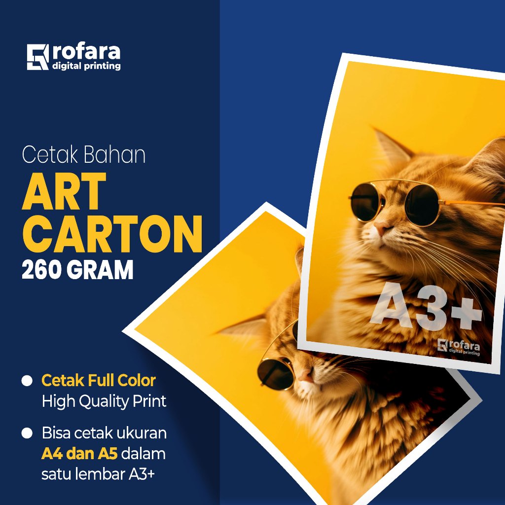 

Kertas Art Carton 260 gram | Custom Size | Cetak Full Color - PROMO