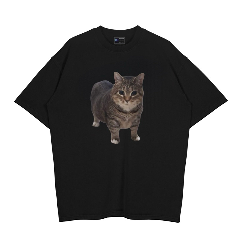 Kaos Oversize Kucing Akmal OIA Cat Meme Kucing Akmal Baju Distro Oversized Tshirt Unisex