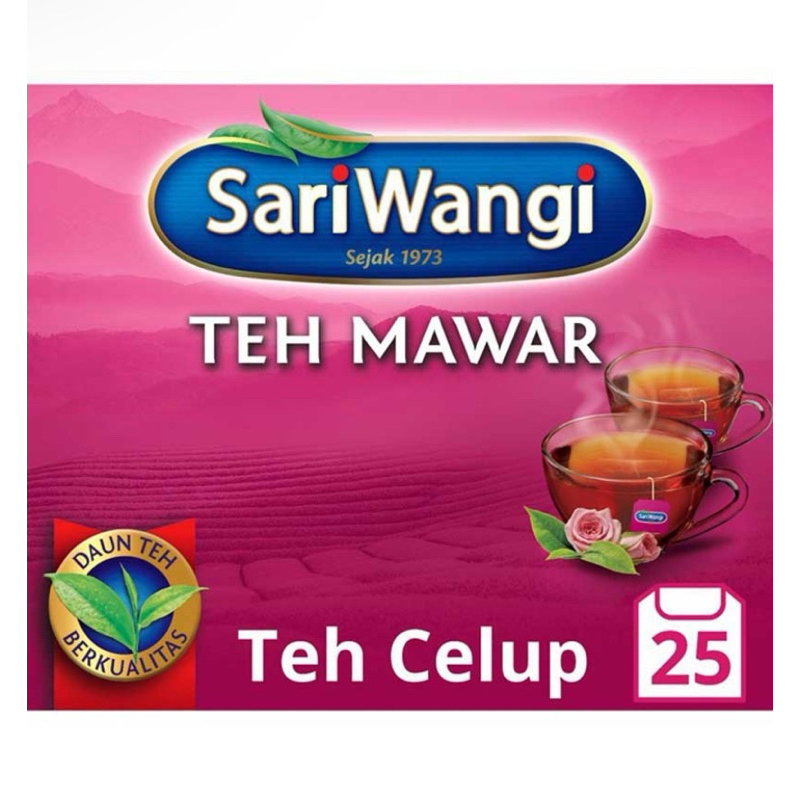 

(EXP 2028 ) Ready Sari Wangi Teh Celup Mawar Isi 25pcs