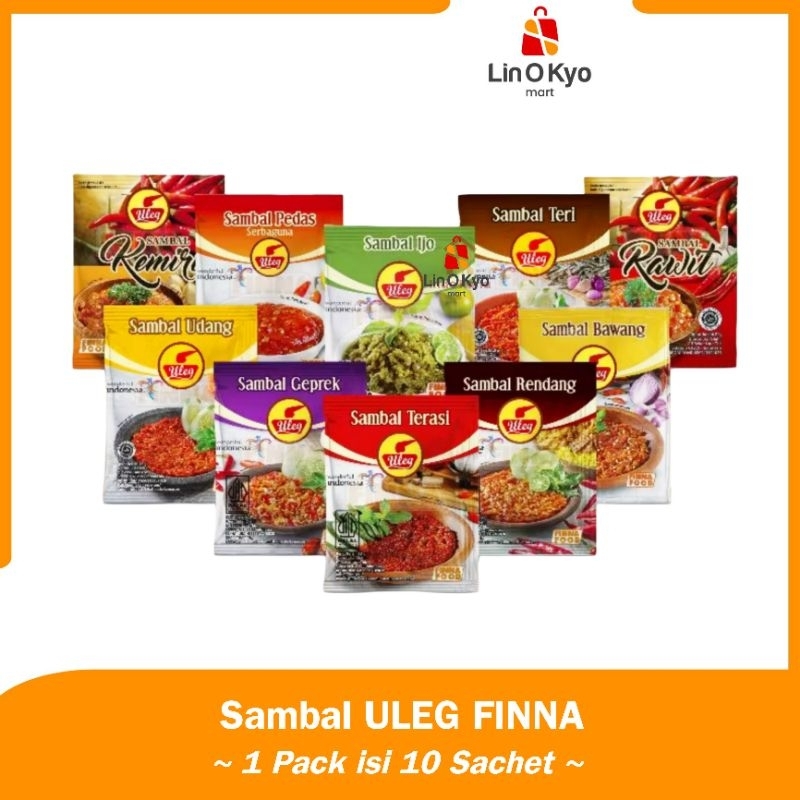 

Sambal ULEG Terasi/Bawang/Udang/Geprek/Rendang FINNA