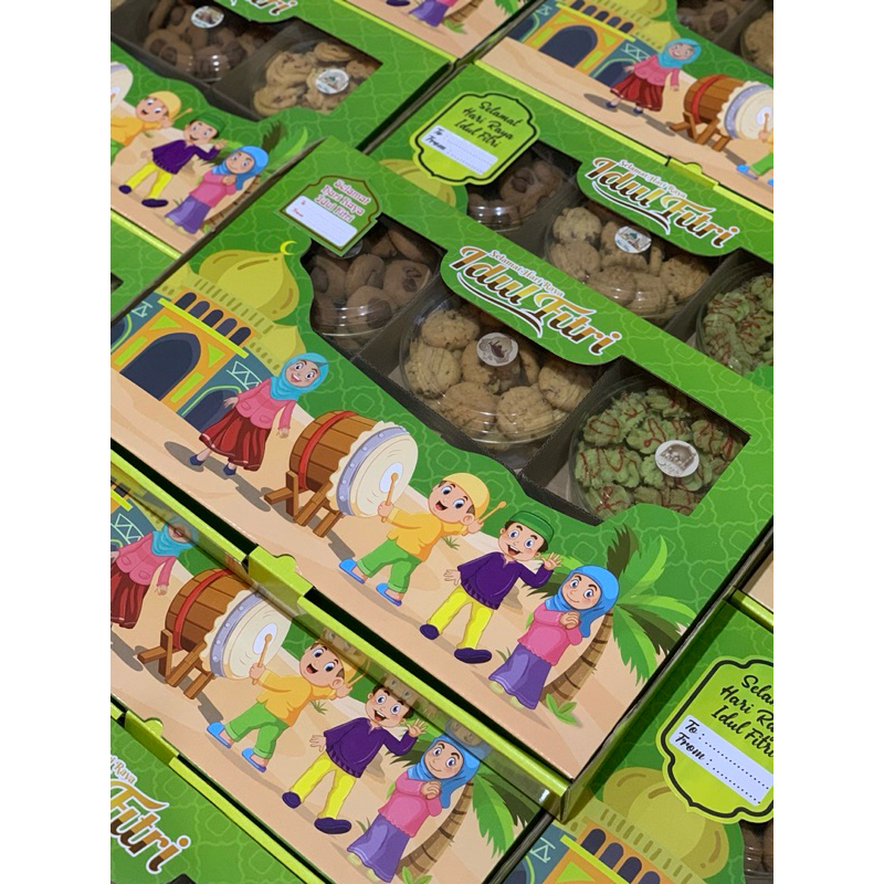 

DUS KUE KERING ISI 6 / KOTAK HAMPERS KUE KERING ISI 6