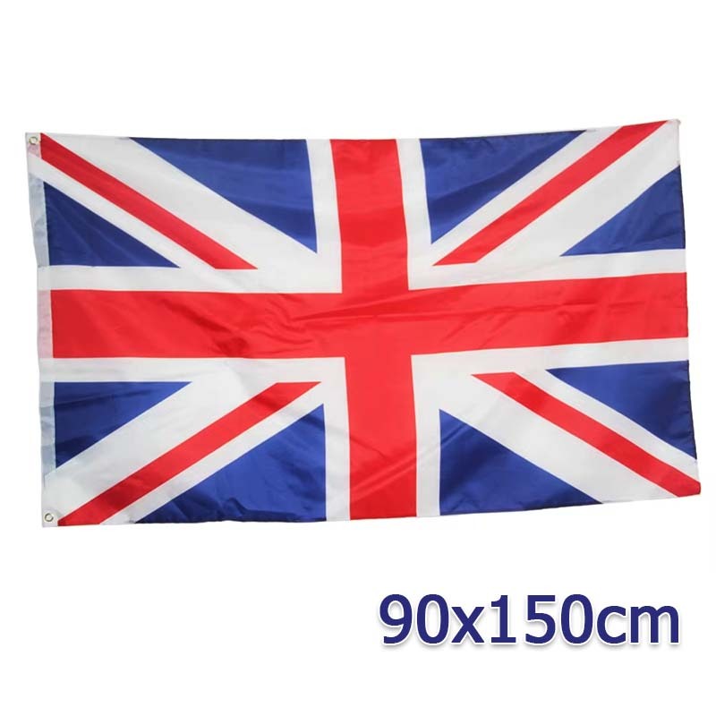 1flag Unionjack Poliester Bendera Di Dalam / Di Luar Ruangan Kain Inggris