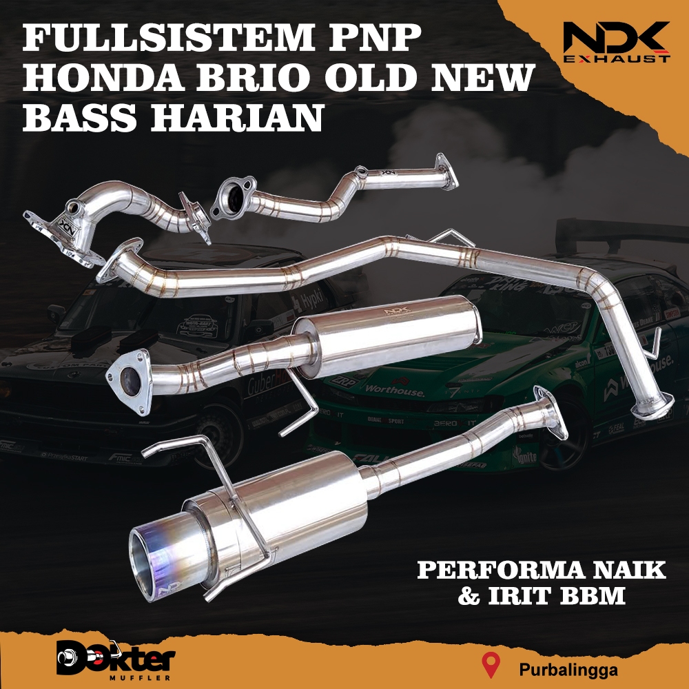 KNALPOT RACING MOBIL FULLSISTEM BRIO NDK EXHAUST BASS  ADEM KENALPOT MOBIL FULLSISTEM PNP BRIO OLD N