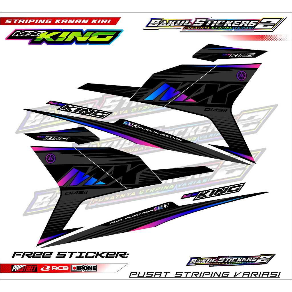 STRIPING VARIASI YAMAHA MX KING / STICKER LIST VARIASI MOTOR YAMAHA MX KING