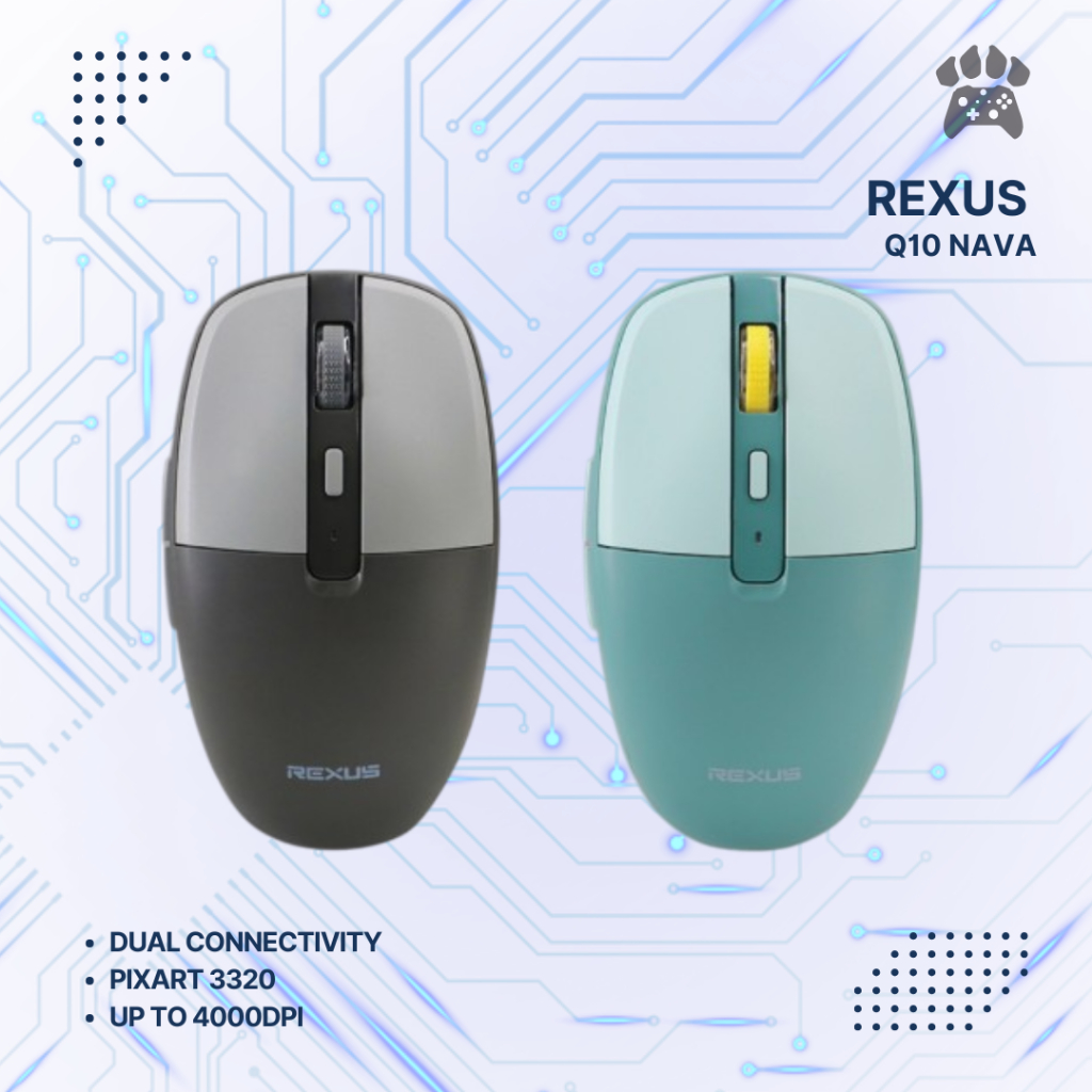 Mouse Gaming Wireless Bluetooth Rexus Q10 Nava