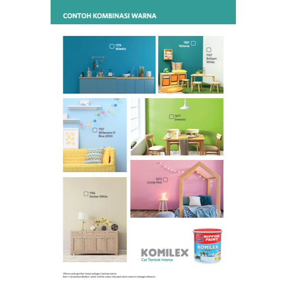 Nippon Paint Komilex 4,5 Kg-Cat Dinding Tembok Ekonomis / Cat Dinding 4.5 Kg