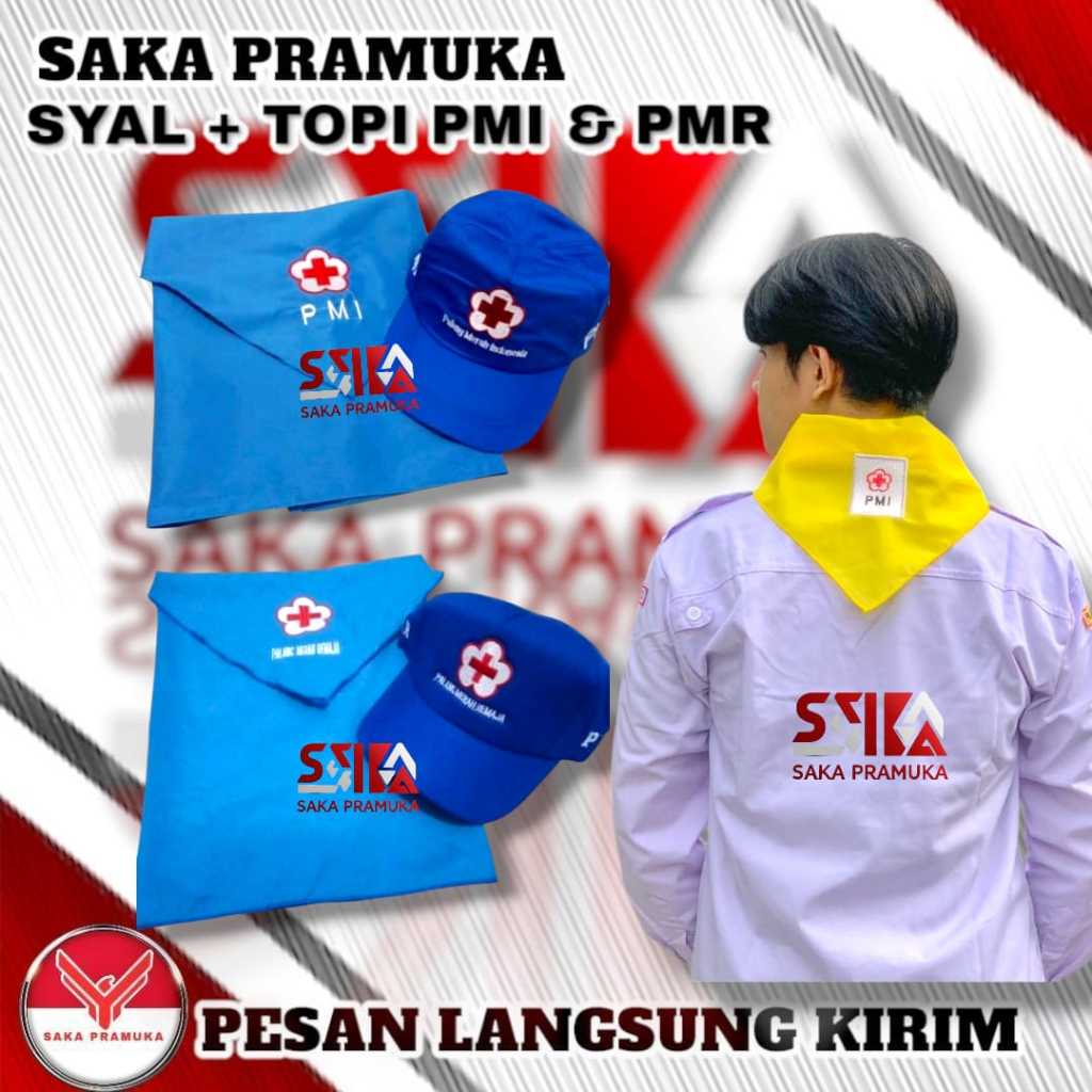 Slayer syal PMR + TOPI biru bordir