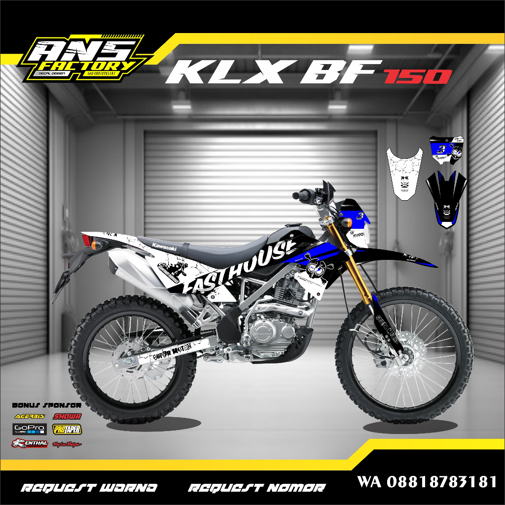 Decal KLX BF 150 Livery Nikita preman pensiun 9 Keren Bahan berkualitas