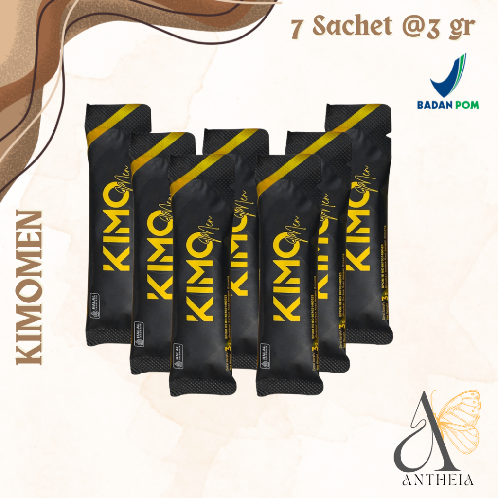 (7 Sachet) Kimo Men Ginseng Minuman Serbuk Rasa Kopi Penambah Stamina Pria Perkasa KimoMen BPOM