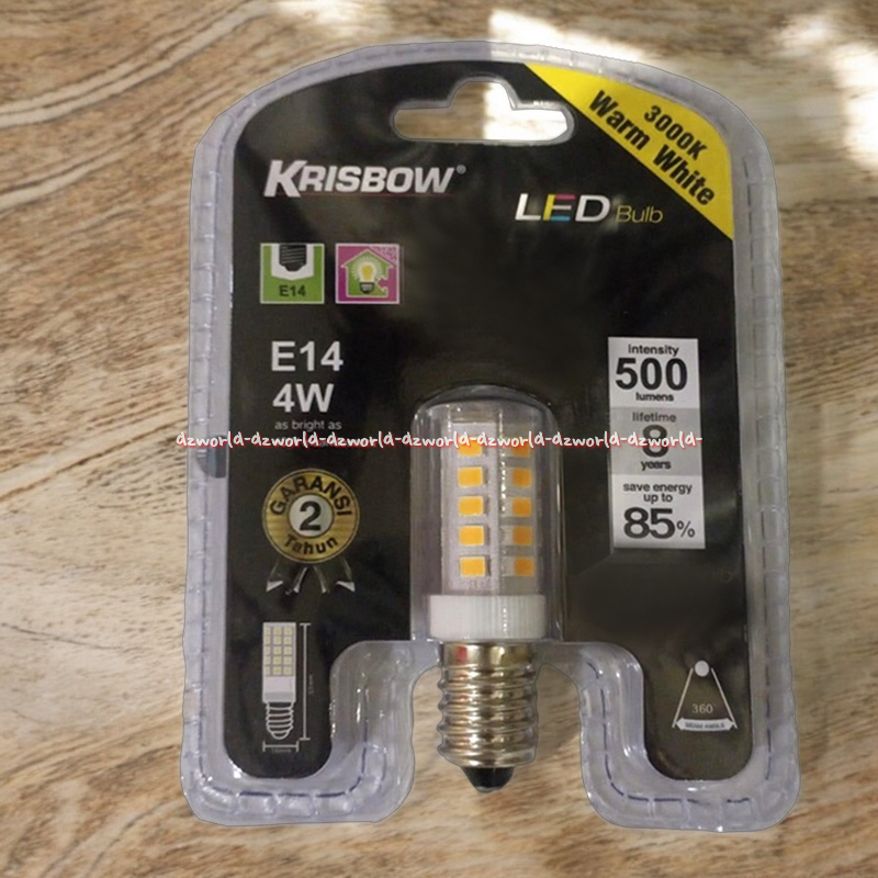 Krisbow LED E14 4watt Build Lampu L E D Warm White LED Lampu Bohlam Kecil 4W Warm White LED Dimmer F