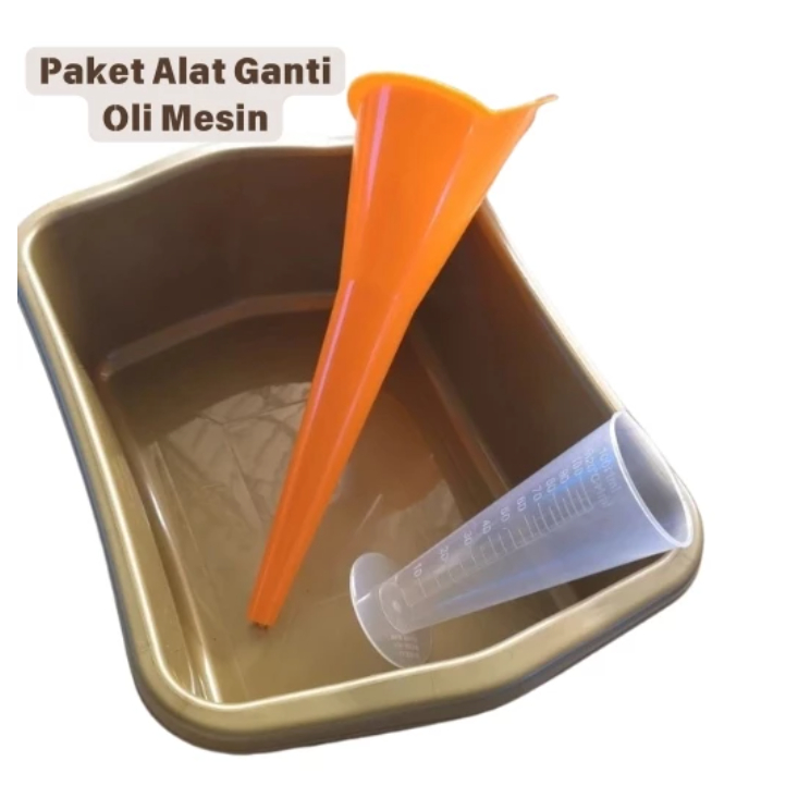 PAKETAN TEMPAT CORONG GANTI OLI MESIN OLI SAMPING AIR RADIATOR UNIVERSALPAKETAN TEMPAT CORONG GANTI 