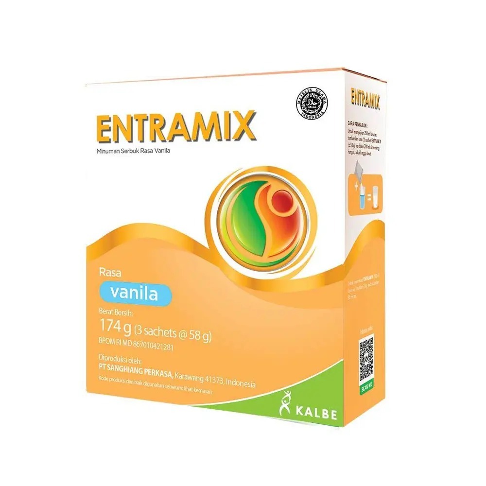

ENTRAMIX VANILLA 174 GRAM ISI 3 SACHET UNTUK PELENGKAP NUTRISI TUBUH DEWASA