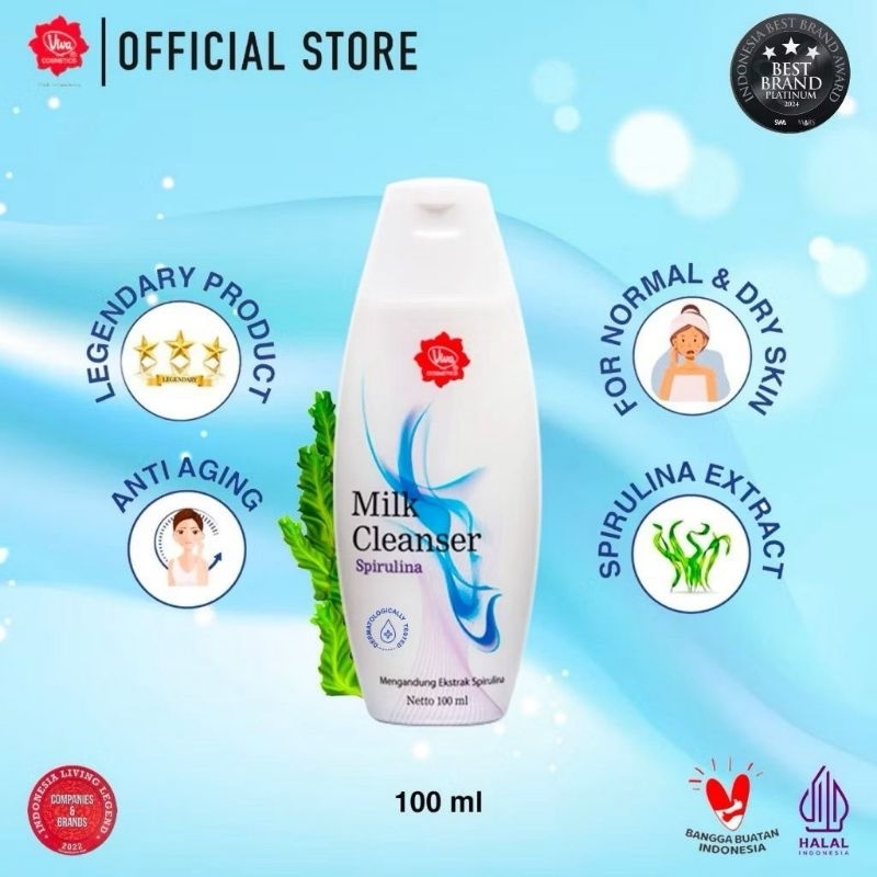Viva Milk Cleanser Spirulina (for Normal & Dry Skin) - 100 ml