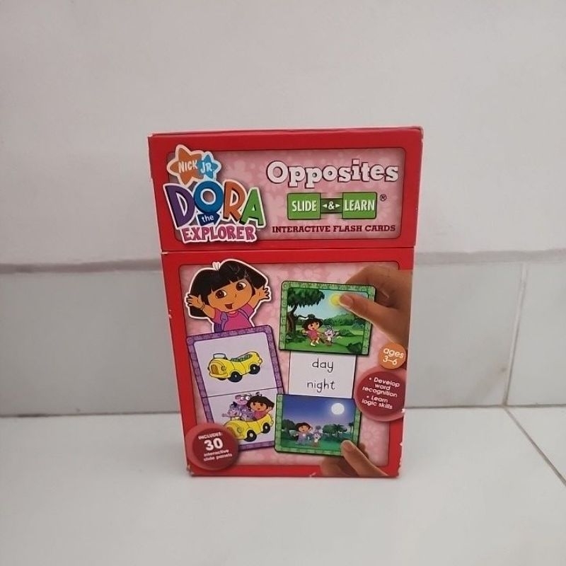 Dora Opposites Slide and Learn Interactive Flash Cards