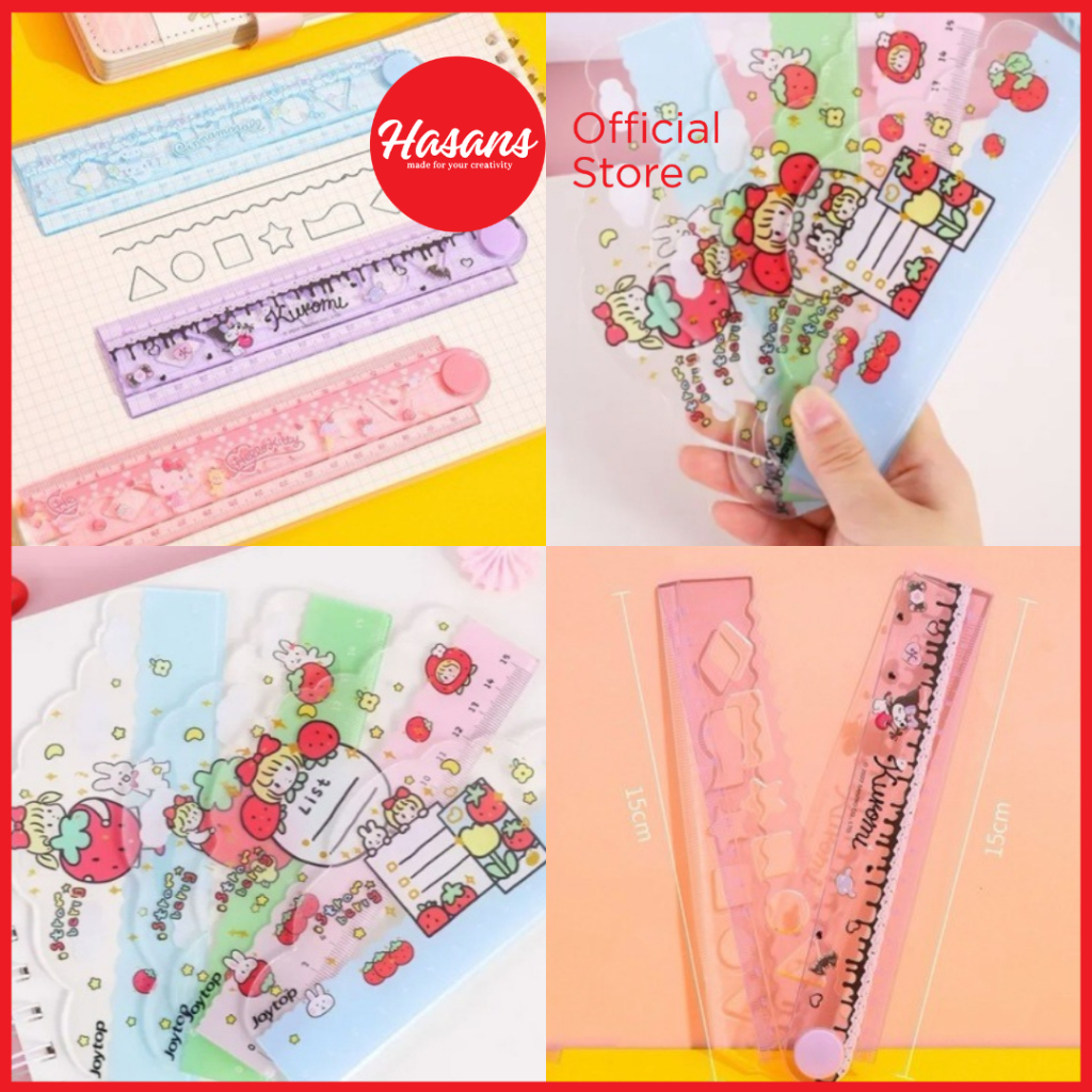 

Penggaris Mini / Penggaris Motif Strawberry / Penggaris Ukuran 15Cm / Ruler / Penggaris Bergambar / Joytop, Ruler