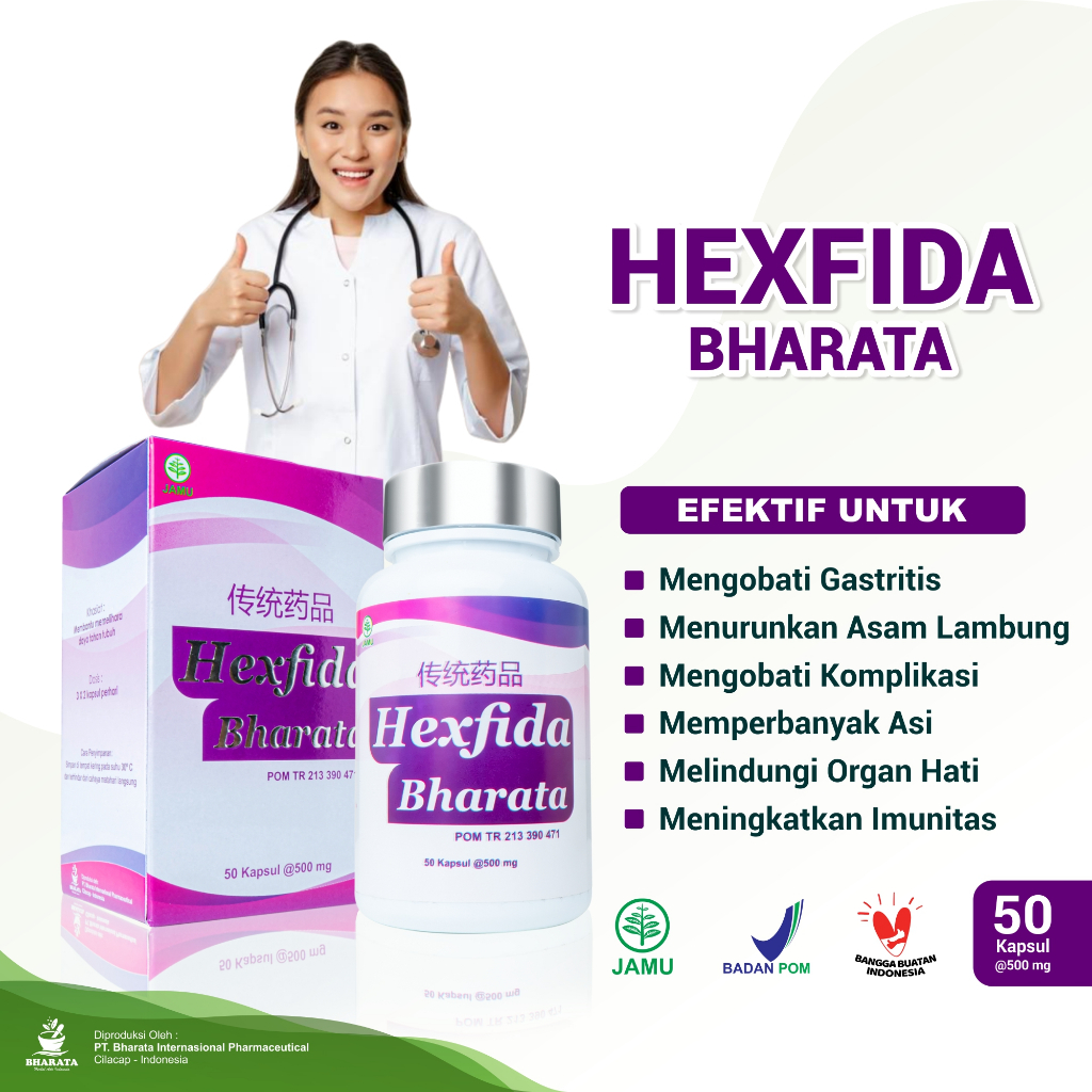 Hexfida Bharata Obat Asam Lambung Gerd / Obat Herbal Asam Lambung