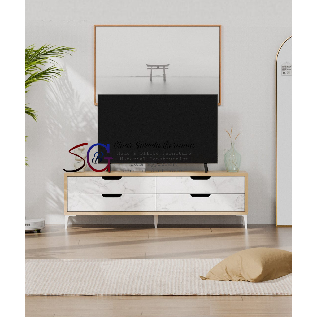 LEMARI TV / RAK RAK TV / MEJA TV MODERN LUNARSOL MODEL TERBARU DENGAN DESAIN LEBIH ELEGAN ALHAMBRA 1