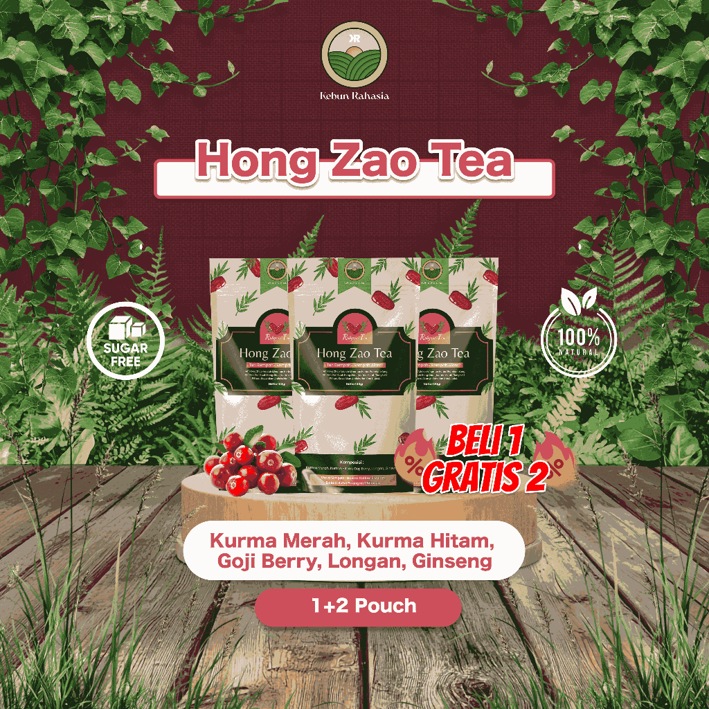 

RUBYZAO TEA Kebun Rahasia - Teh Angco / Angco Tea / Hong Zhao Tea 3 Pouch| Teh Herbal | Teh Kesehatan | Kesehatan Vitalitas yang Melonjak | Teh Kurma Merah Kurma Longan Goji berry Ginseng Kombinasi Teh Buah