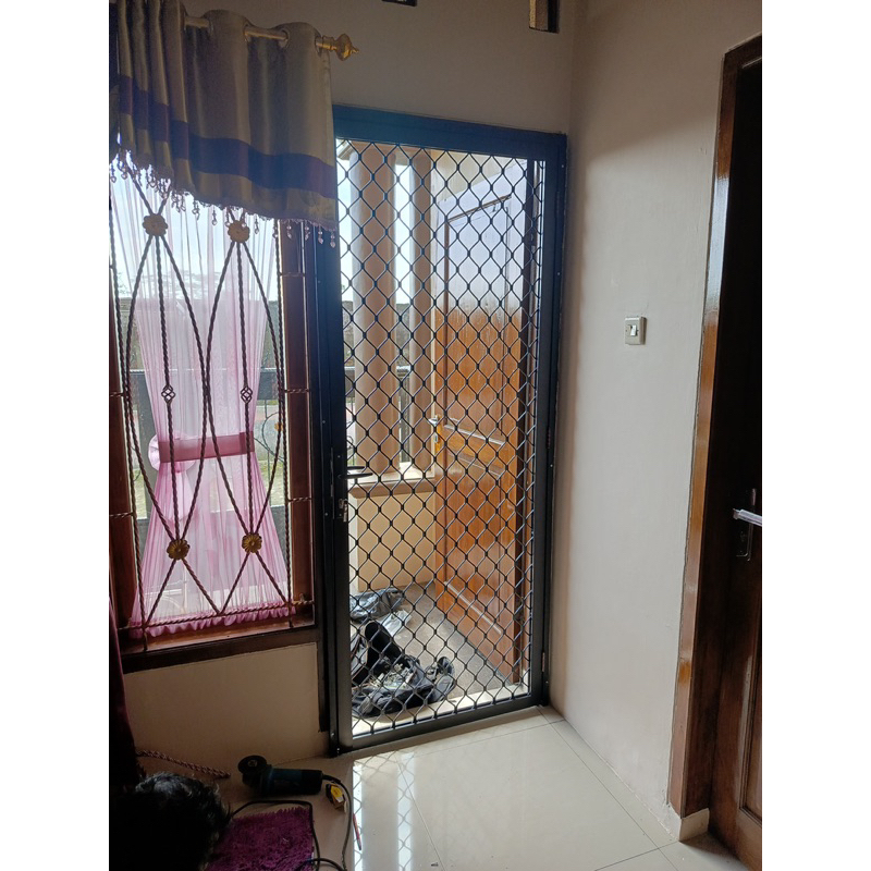 Pintu minimalis expanda & kusen aluminium free lubang kunci / pintu kamar