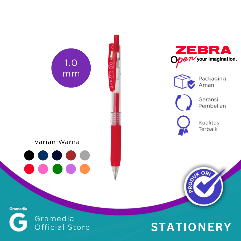 

Zebra Sarasa Clip 1.0 Merah / Red