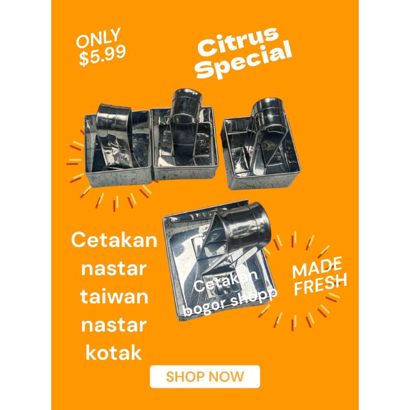 cetakan kue nastar taiwan nastar kotak cetakan nastr