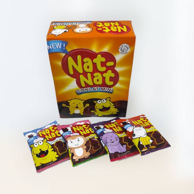 

Nat Nat coklat mini karakter box isi 20bngks