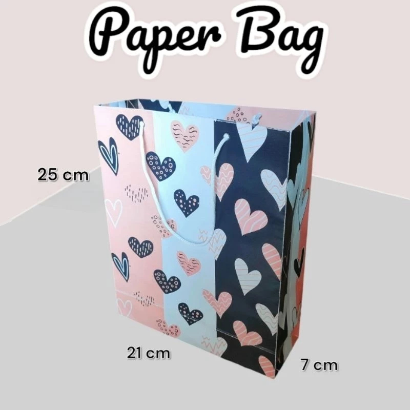

PAPER BAG MOTIF UKURAN 21×7×25CM / GOODIE BAG KADO /TAS KADO/HADIAH - HARGA SATUAN