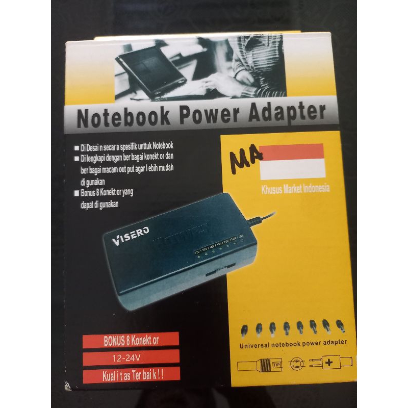 Adaptor laptop notebook universal visero