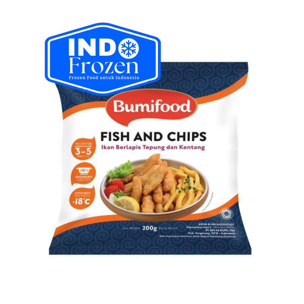 

BUMIFOOD FISH AND CHIPS 200GR IKAN BERLAPIS TEPUNG DAN KENTANG