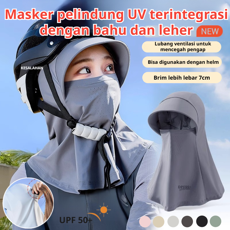 ✨Masker leher bersepeda luar ruangan anti-UV/Topi matahari/topi matahari wajah penuh/topi matahari m
