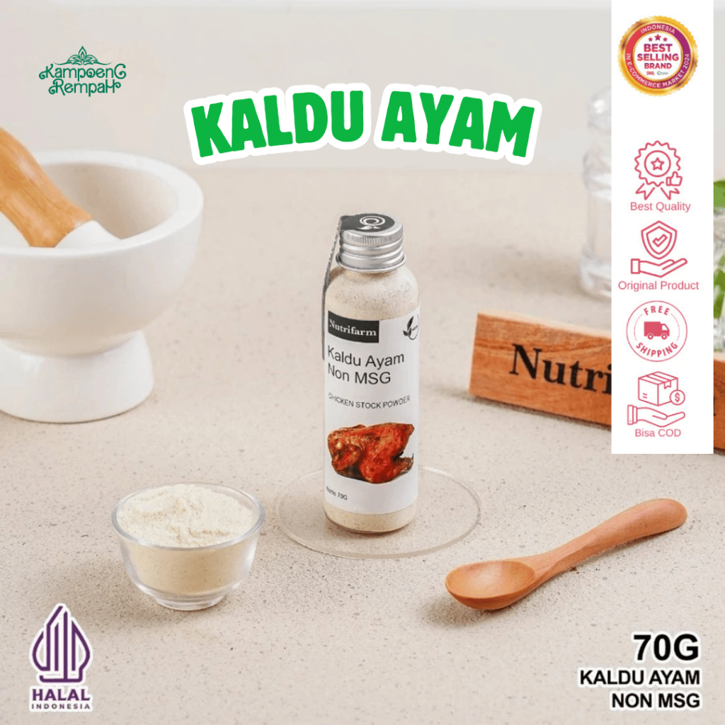 

Kaldu Ayam Halal 70gr Nutrifarm Chicken Powder Stock kaldu MPASI NON MSG