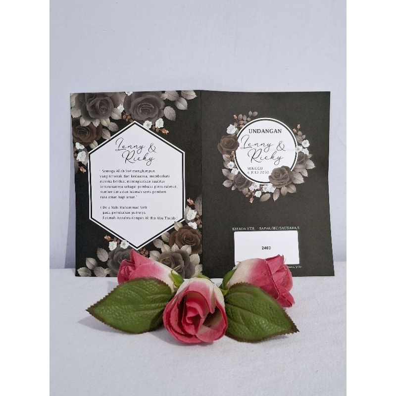 UNDANGAN NIKAH 100 pcs MURAH ERBA SERIES 2403