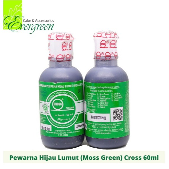 

Pewarna Makanan Cross Hijau Lumut (Moss Green) 60ml