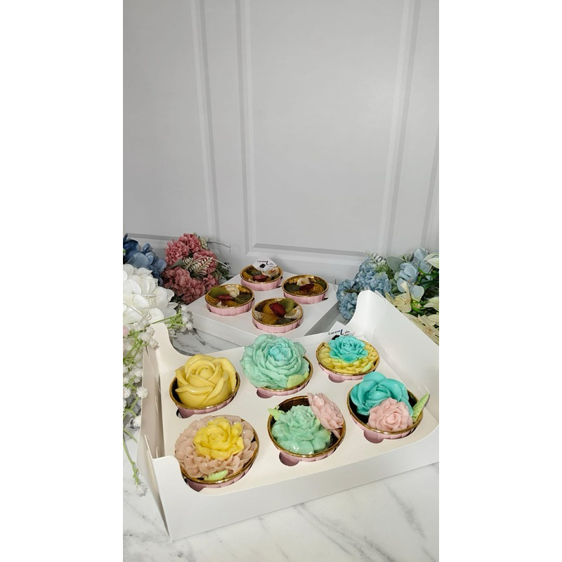 

Hampers puding bunga / buah