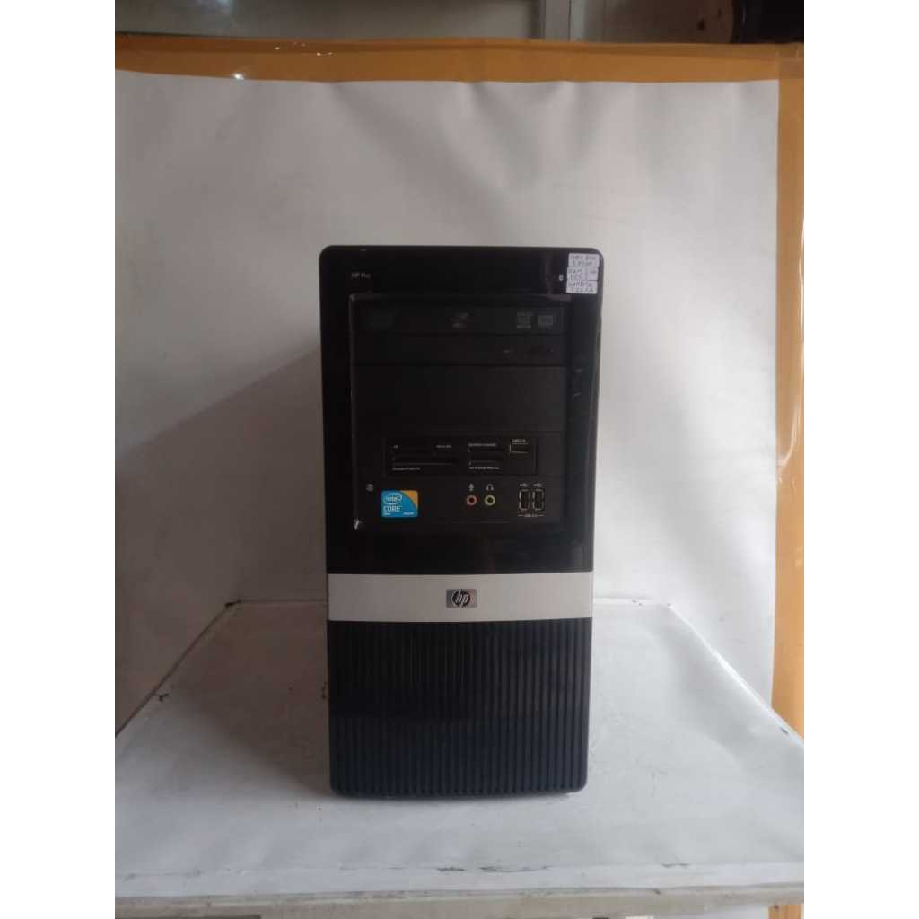 cpu hp pro 2000 mt core duo e7500 ram 2gb ddr3 hardisk 320gb kondisi ok