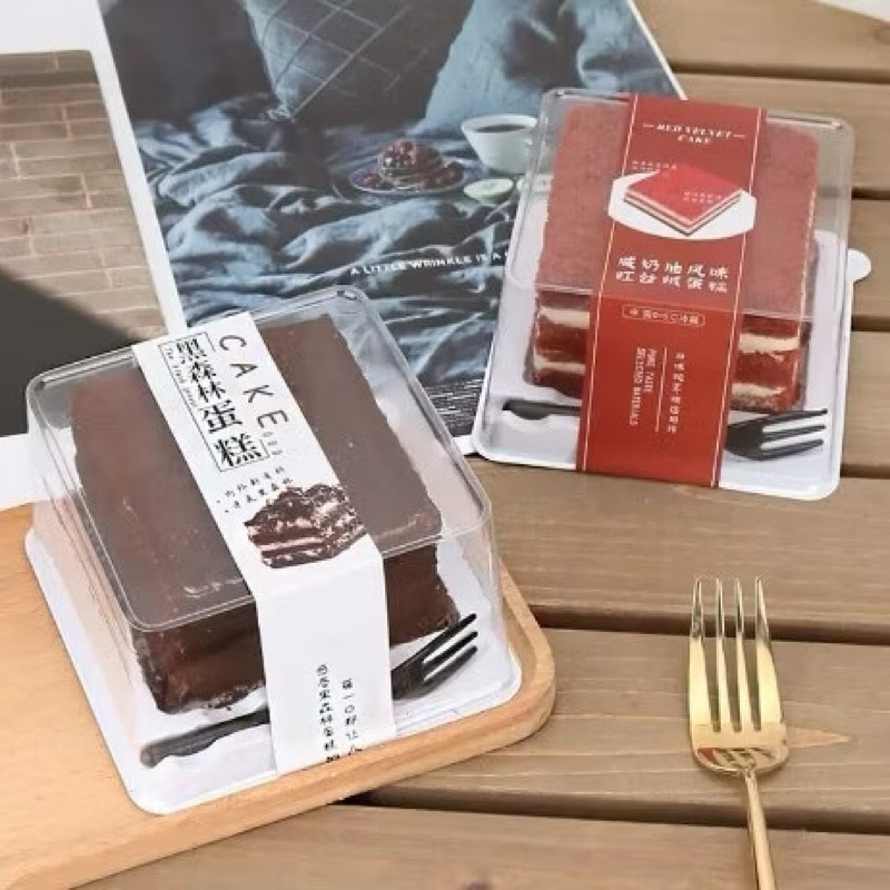 BOX MIKA KUE Tart Slice Cake + Garpu