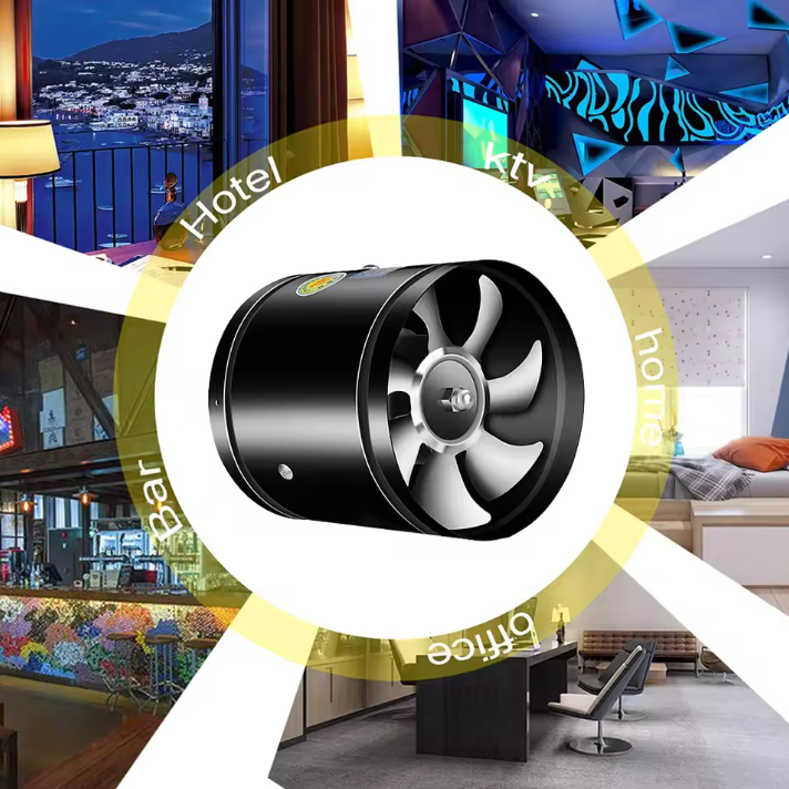 Exhaust Fan 4 Inch Dapur Blower Penghisap Asap Kitchen 20 Watt 220V Copper Steel EXH01