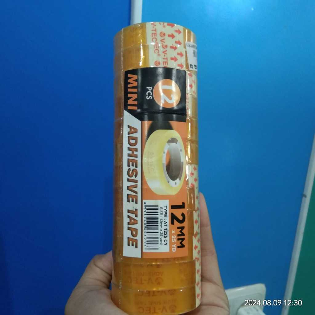 

SOLASI KECIL 12mm X 25 YARD V TEC AT 1225 ISI 12 ROLL