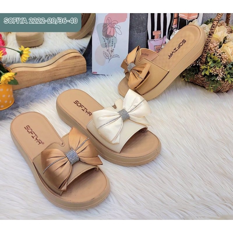 Sandal Teplek Wedges Sofiya 2222-20 pita