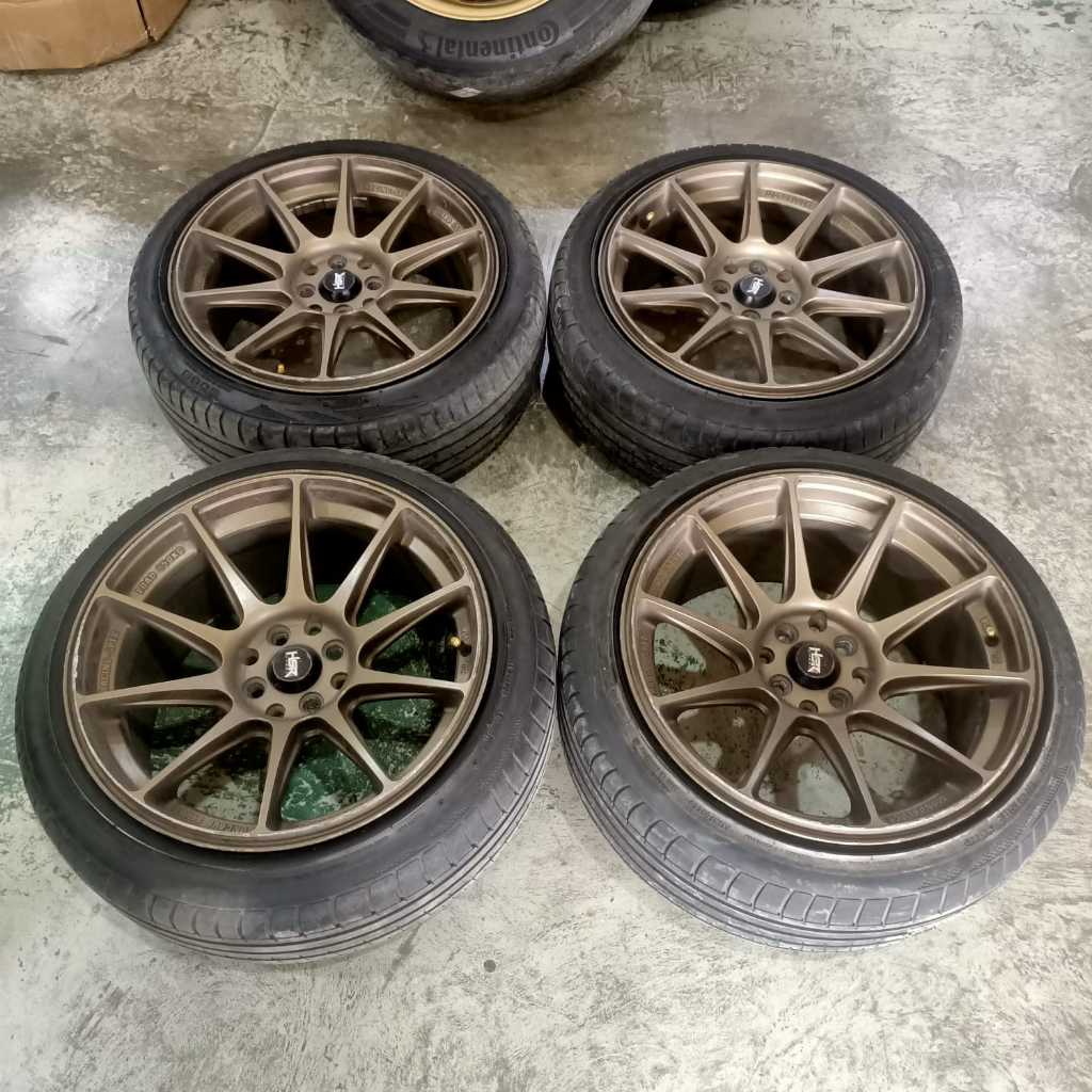 VELG MOBIL BEKAS HSR SHINJUKU R17 PCD 4X100/114 UNTUK AVANZA XENIA JAZZ YARIS MOBILIO FREED VIOS