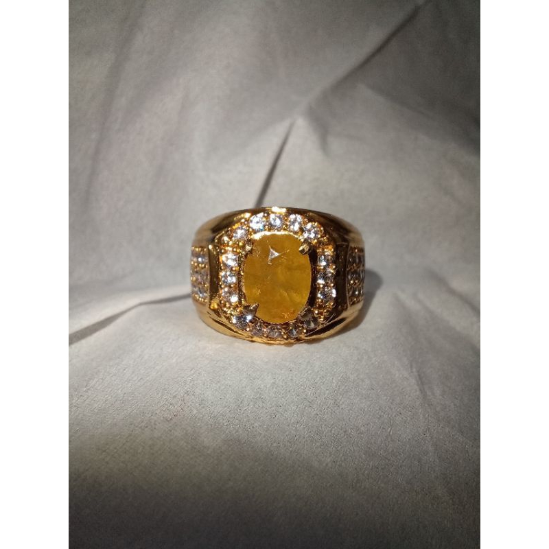 Cincin Permata Yellow Safir Srilanka